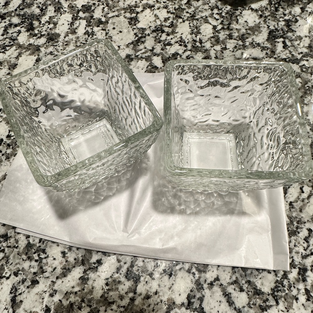 DiSaronno Italian Art Textured Glass Bowls